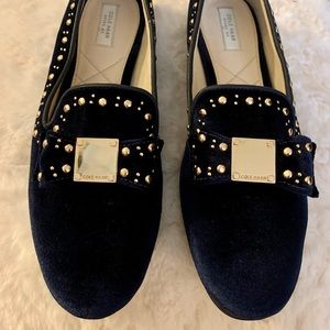 Cole Haan Blue Velvet Tali Bow Stud Loafer